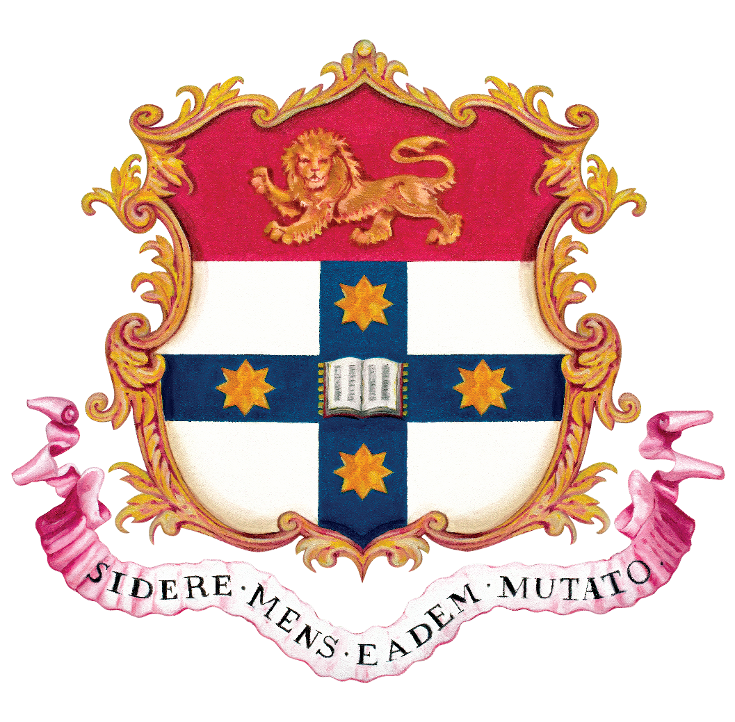 The current version of our ceremonial Univeristy arms