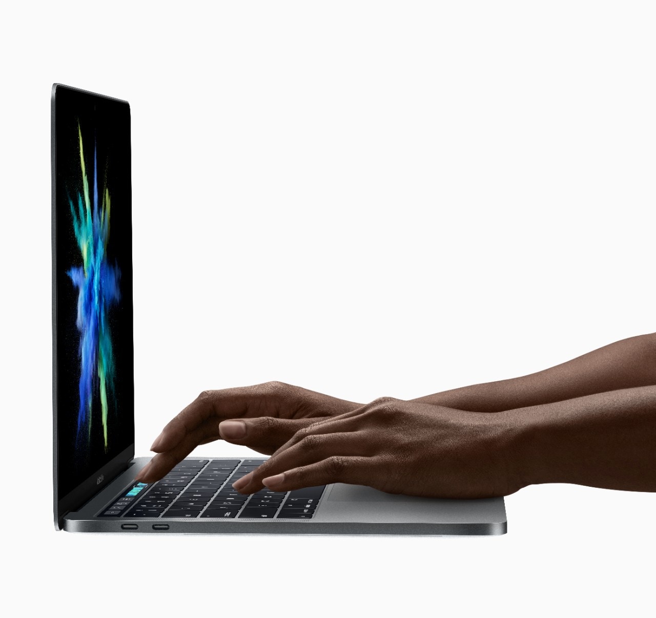 The groundbreaking Touch Bar dynamically adapts to the application you’re using. Photo: Courtesy of Apple.
