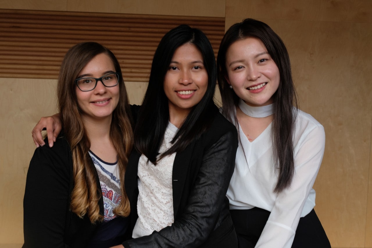 (left to right): Elena Anceva, Justine Narvasa, Vanessa Huang
