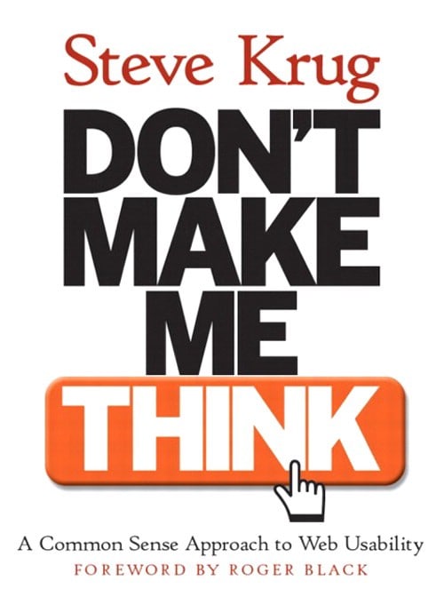Front cover of book: Don't Make Me Think