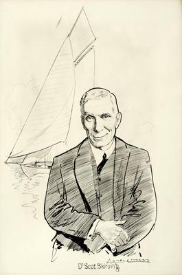 Caricature of Robert Scot Skirving, Ink on paper, Courtesy of University Art Gallery and Medsoc, Copyright University of Sydney