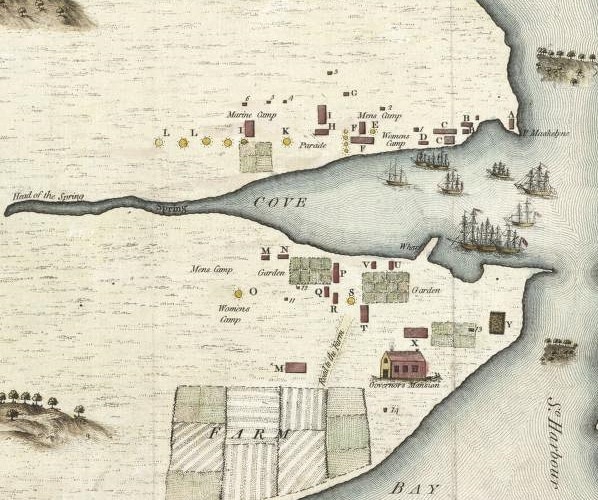 Map of Sydney, 16 April 1788