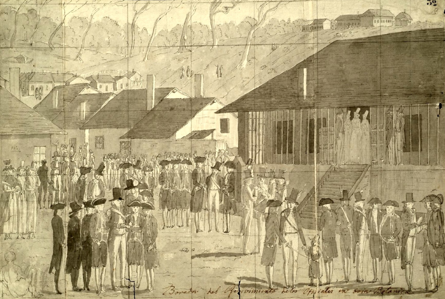 Reception of the [Spanish] officers in Botany Bay [sic], Sydney, March 1793