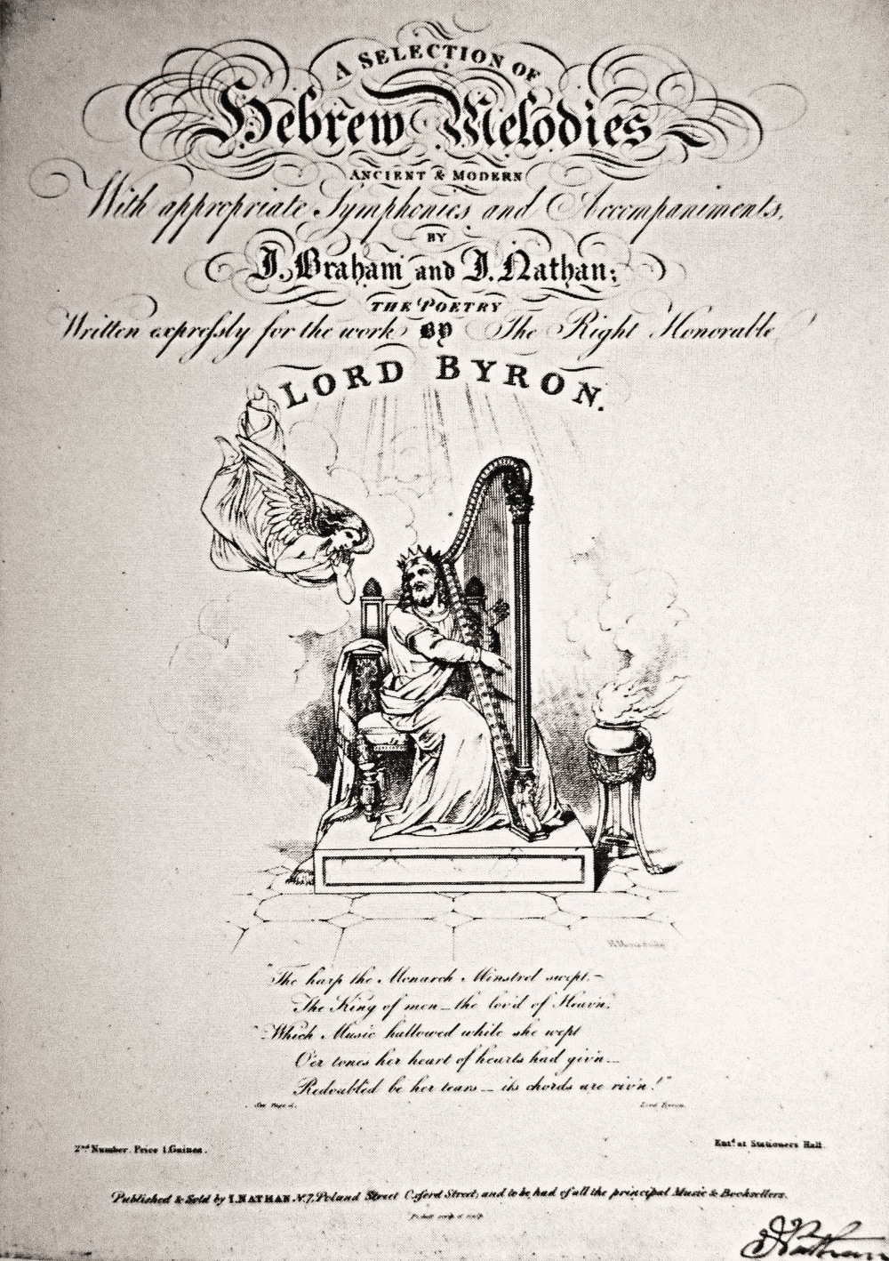 Hebrew melodies, 2nd number, 1816, title page