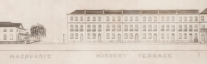 Horbury Terrace, from Fowles, Sydney in 1848