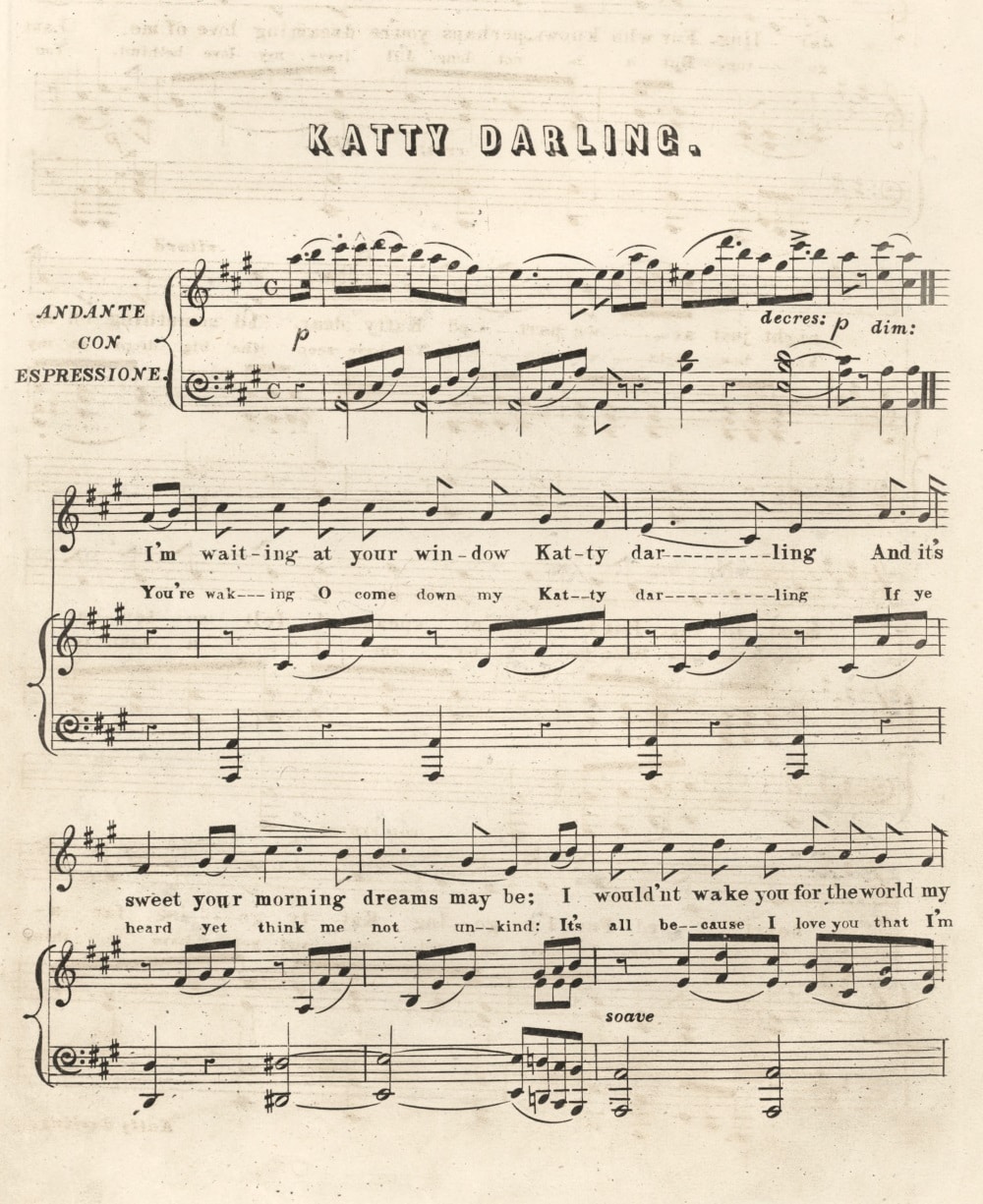 Katty Darling, as sung by Madame Anna Bishop</em> (Sydney: Woolcott and Clarke, [1856])