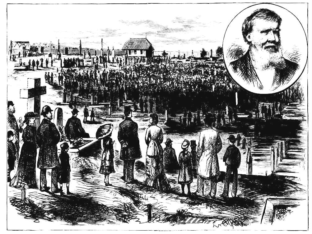 Charles Packer's funeral, 1883