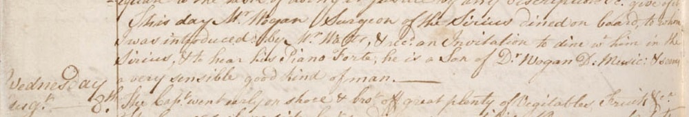 Journal of Arthur Bowes Smyth 7 August 1787