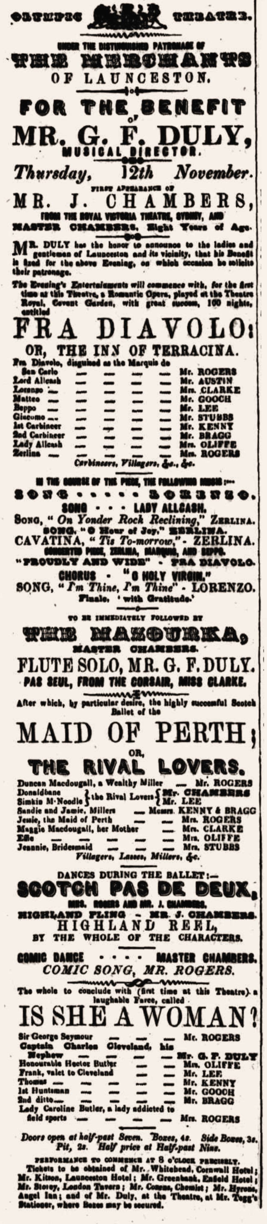 [Advertisement], The Cornwall Chronicle (11 November 1846), 874