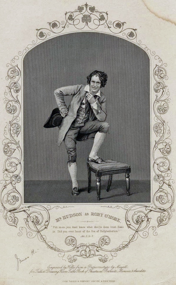 James Hudson as Rory O'More, New York, 1852