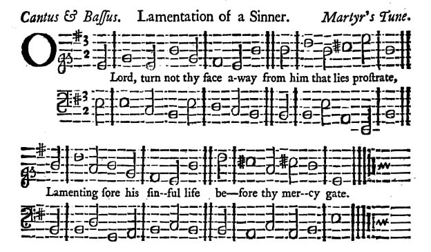 Lamentation of a sinner (Martyr's tune) (Pearson 1738)