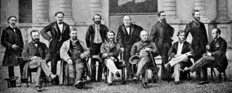 Robert Martin, standing 2nd from right, Kneller Hall, 1862 