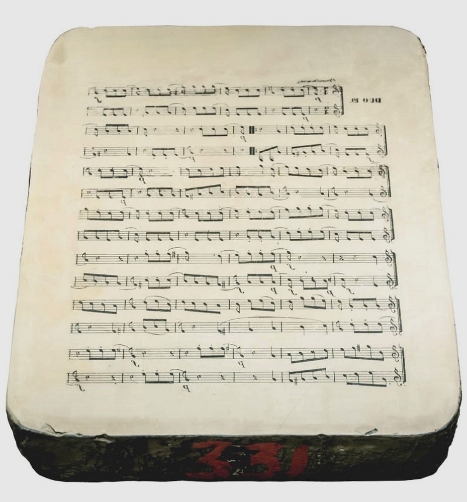 Music lithographic stone, first half 19th century; Nederlands Steendrukmuseum, Valkenswaard