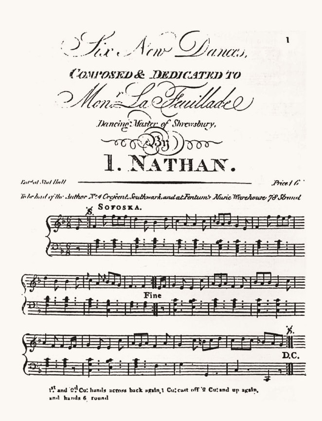 Isaac Nathan, Six new dances, 1808, cover