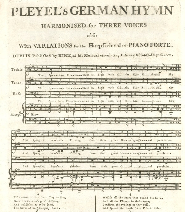 Pleyel's German hymn (Dublin: Hime)