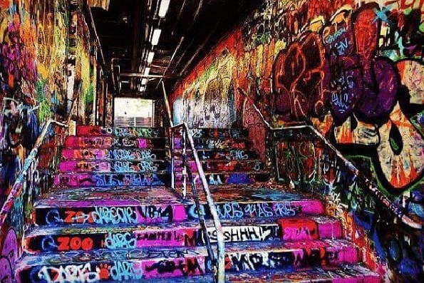 The University's graffiti tunnel