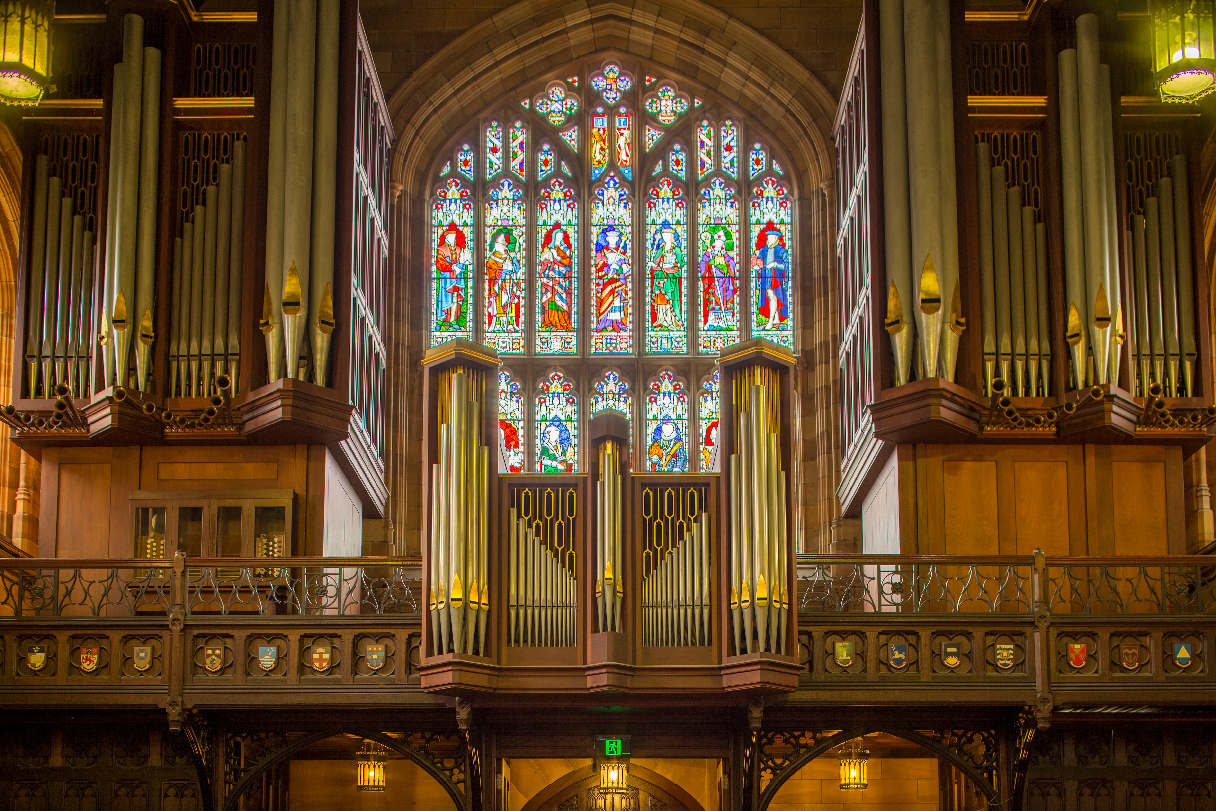 The organ in the Great Hall, The Quadrangle