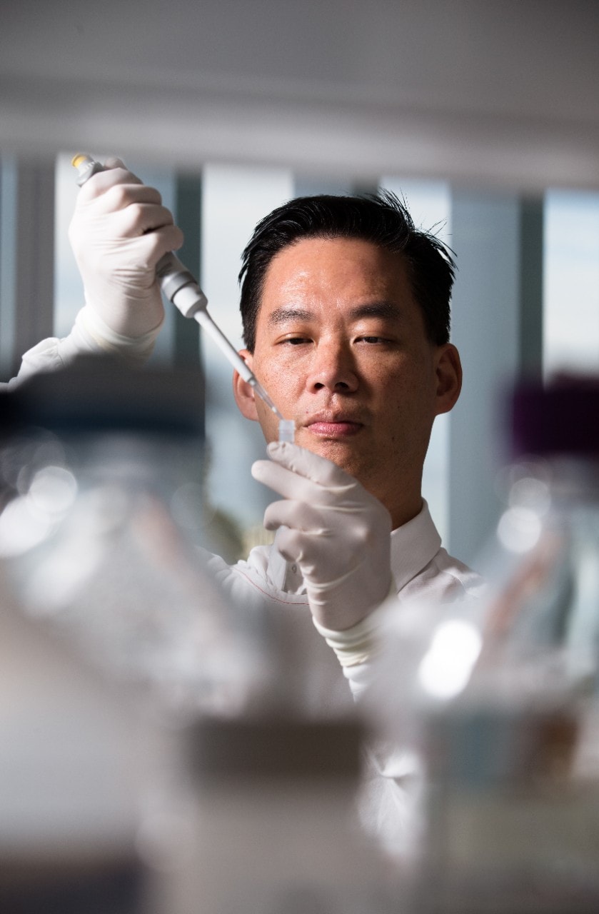 A/Prof Benjamin tang at work in the lab