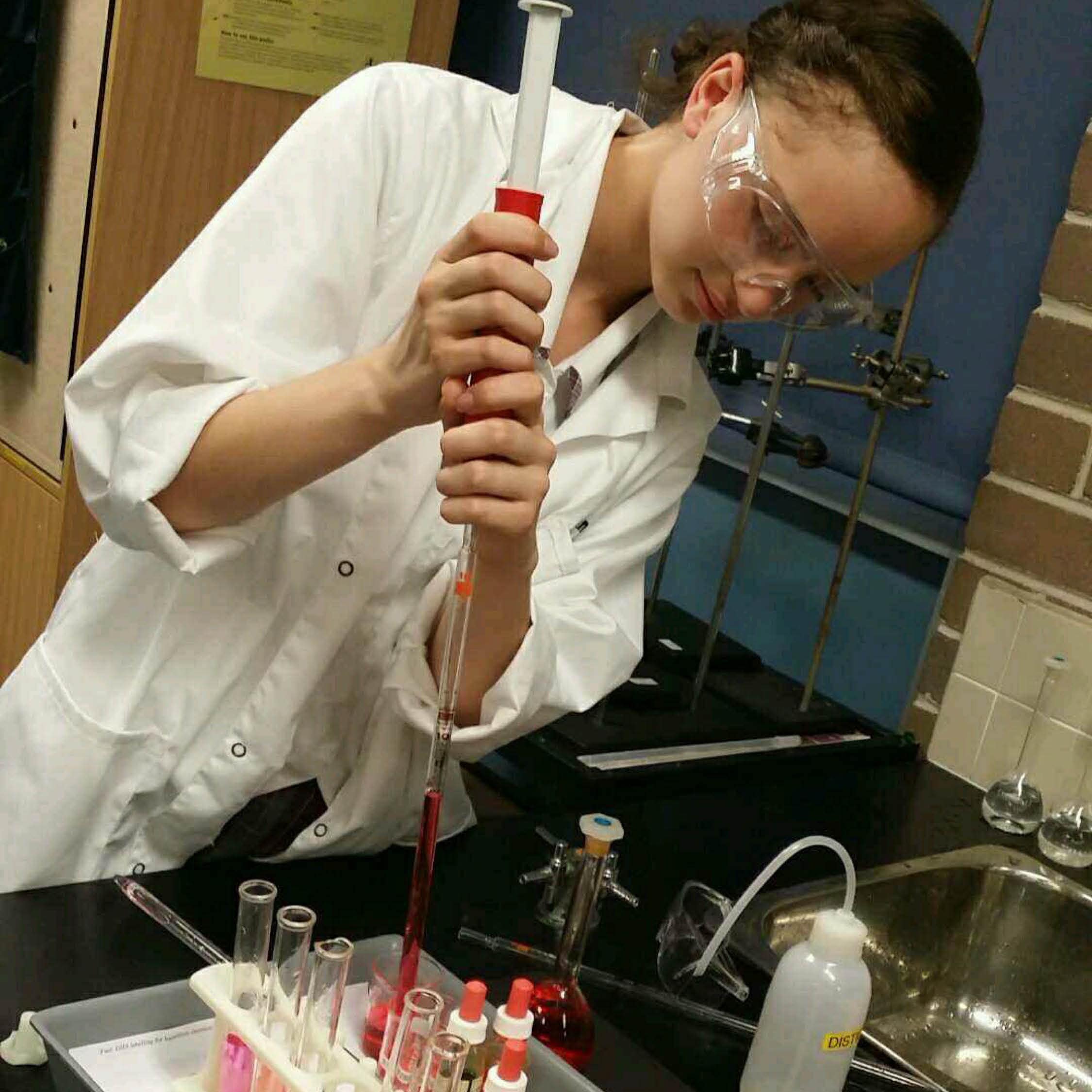 Danielle Haj-Moussa in a lab