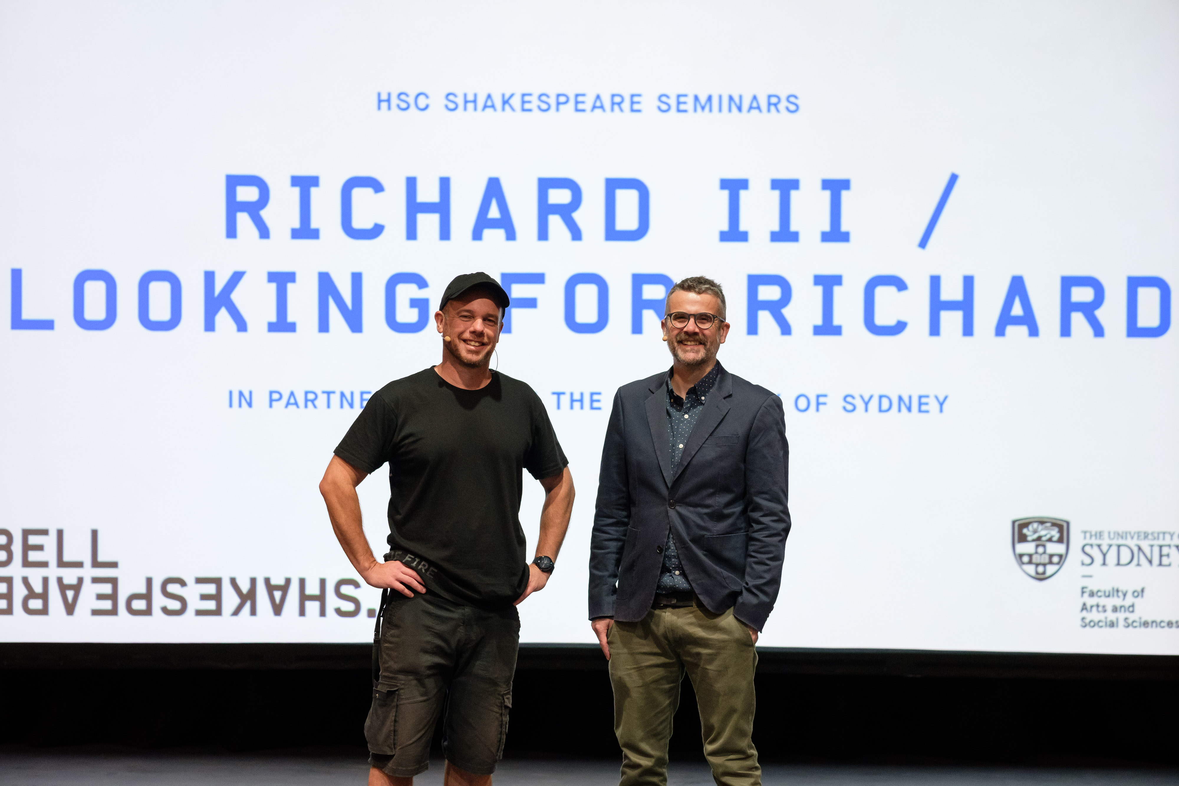 Mr Huw McKinnon and Associate Professor Huw Griffiths at HSC Seminar 2022. 