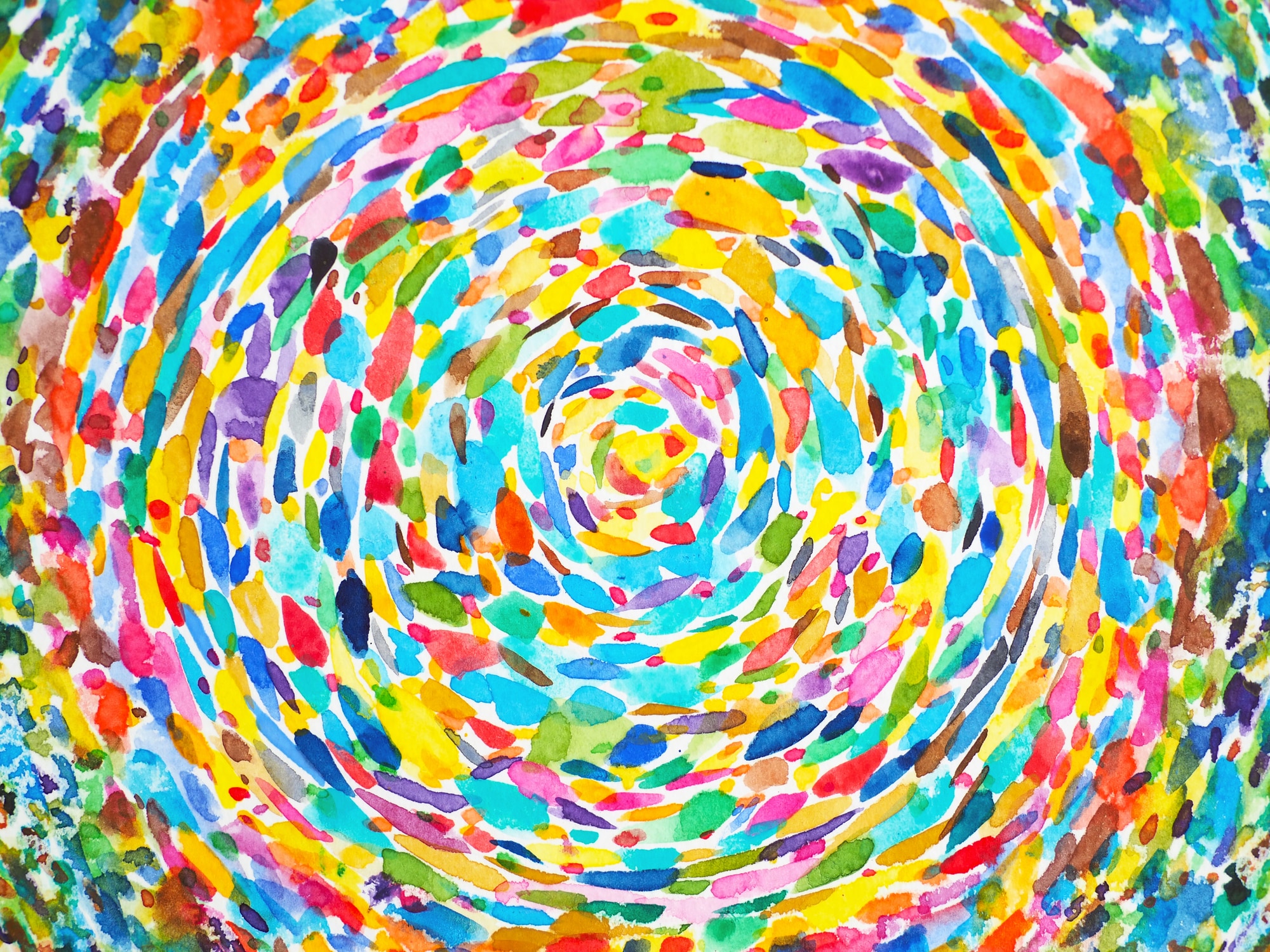 Colourful spiral painting