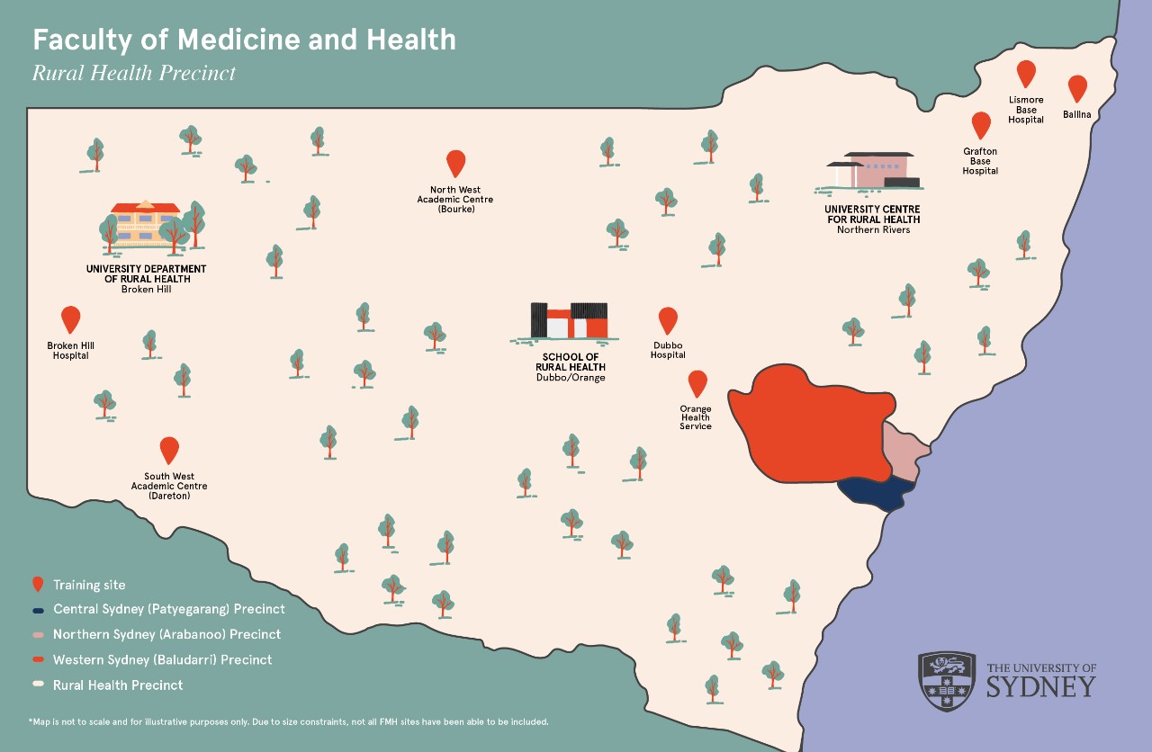 Map of Rural Health Precinct