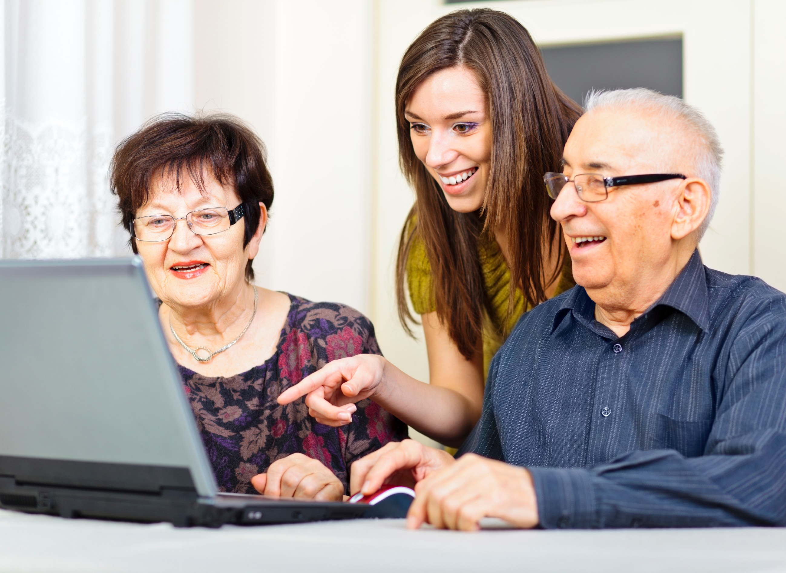 Helping programs. Old people Learning Computer Education on China.