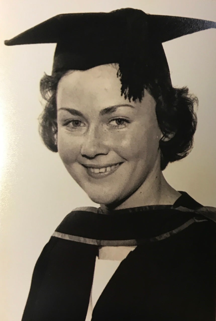 Christine Shaw at her graduation in 1964