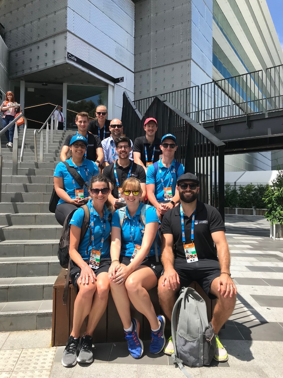 Staff from the Thermal Ergonomics Lab at the 2019 Australian Open