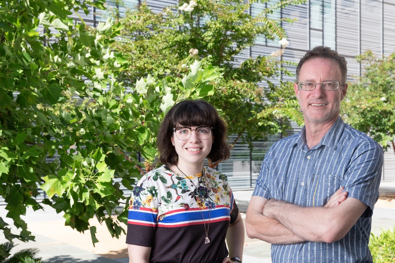 Isabel Colman (left) and Professor Tim Bedding from the Sydney Institute for Astronomy and School of Physics.