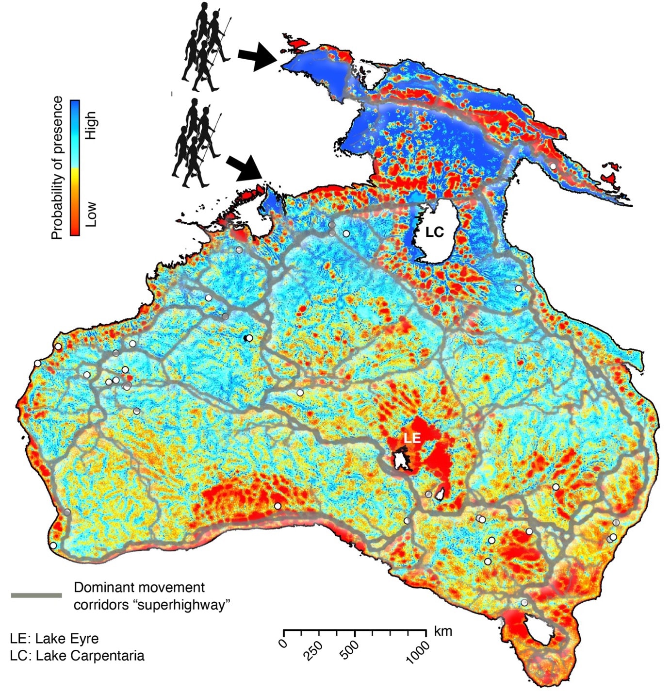 Come il paesaggio in evoluzione ha influenzato i primi modelli migratori dei primi popoli in Australia