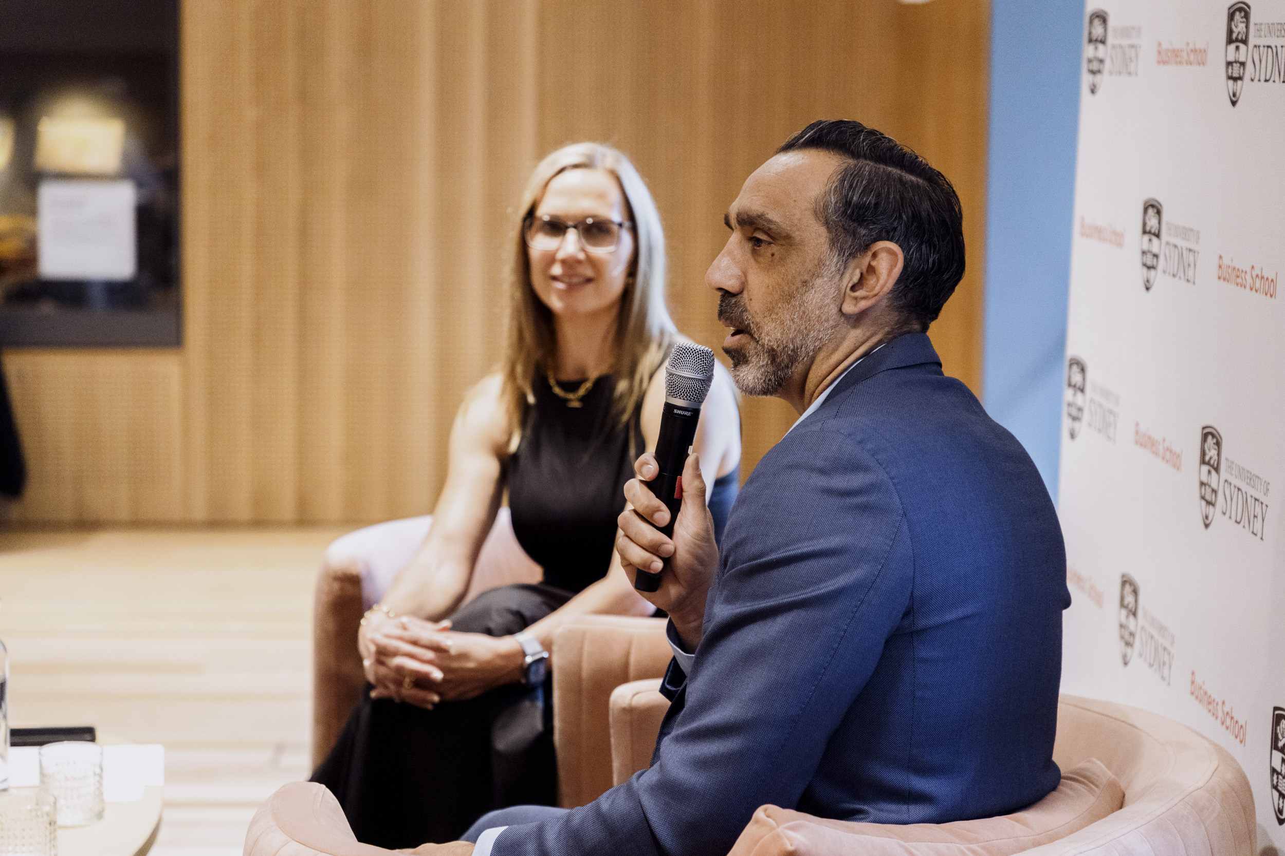 Associate Professor Stacey Kim Coats and Adam Goodes