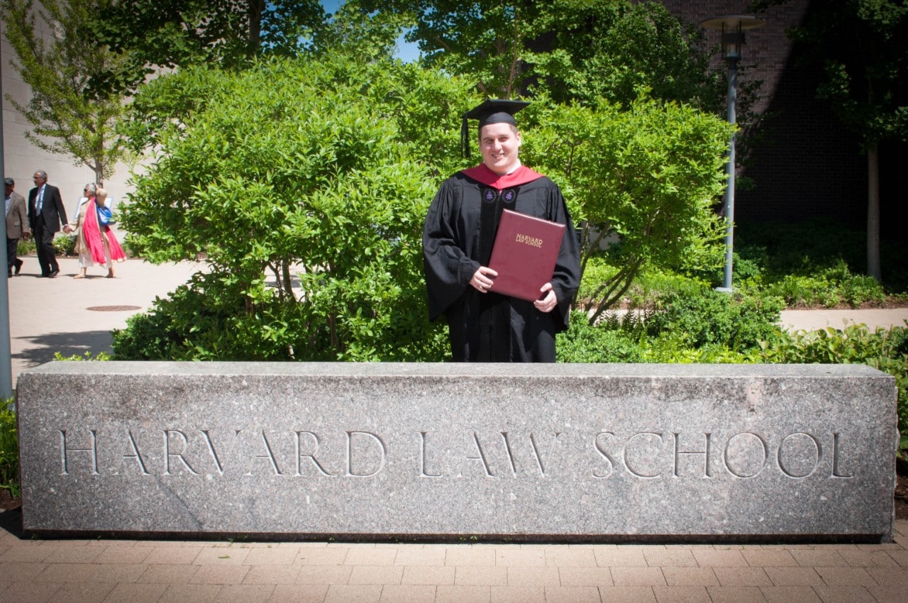 Adam Fovent at his Harvard Law School graduation