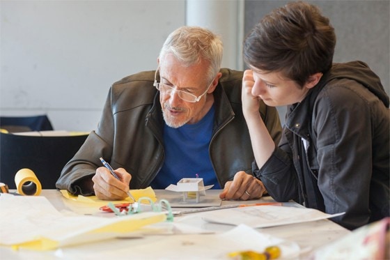 Professor Tom Heneghan teaches at the intensive Architecture Studio workshop 