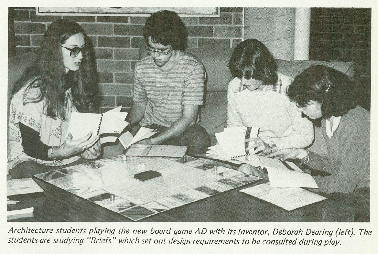 Deborah Dearing and fellow architecture students in 1979