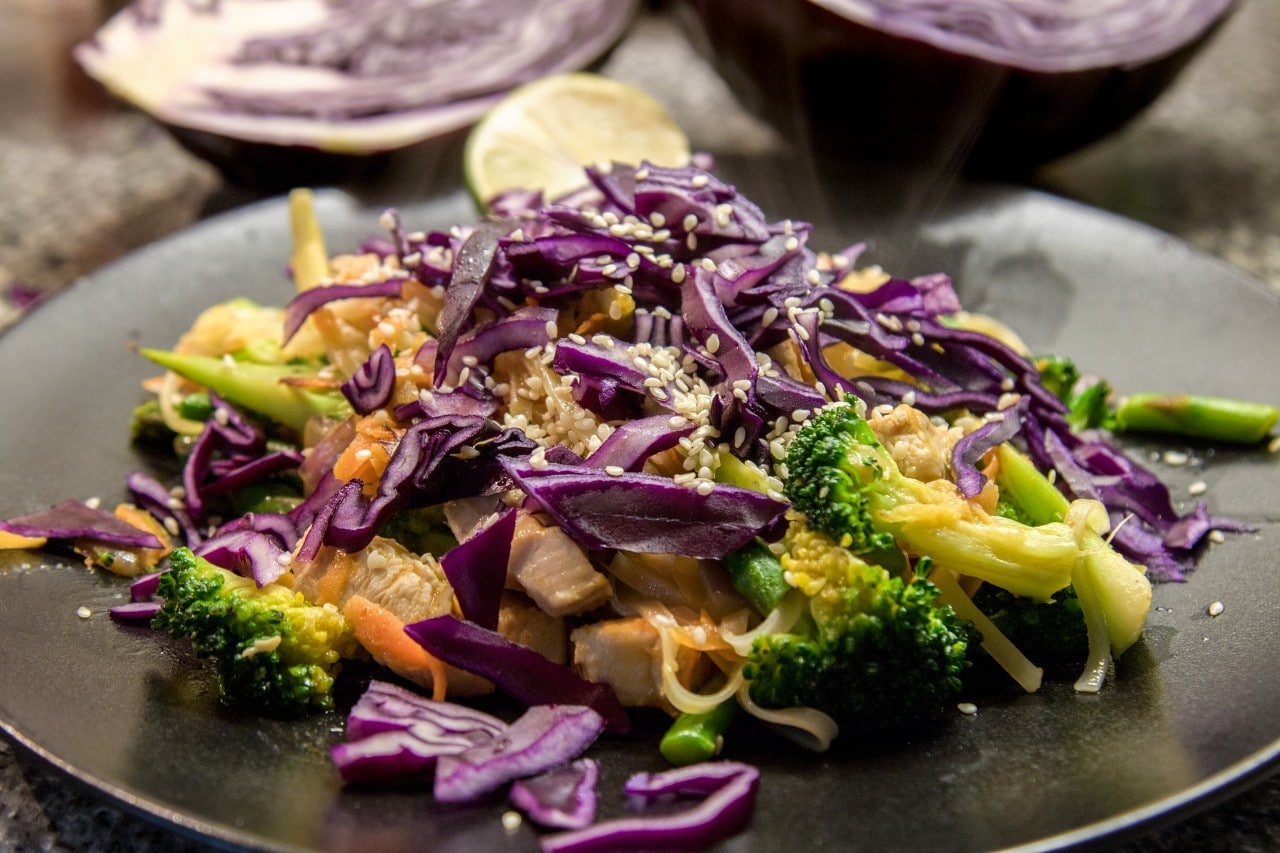 Photo of an Asian stir fry vegetable dish