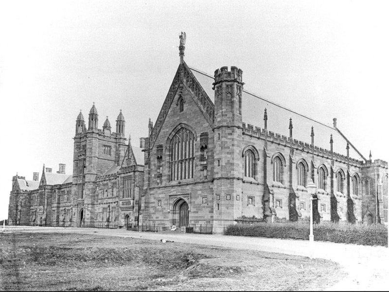 Great Hall exterior after being built 