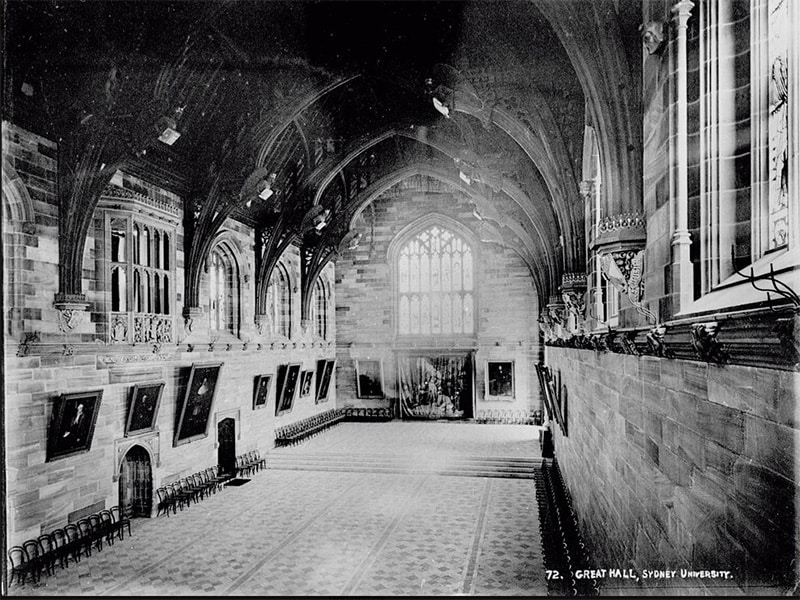 Interior of Great Hall in 1896 