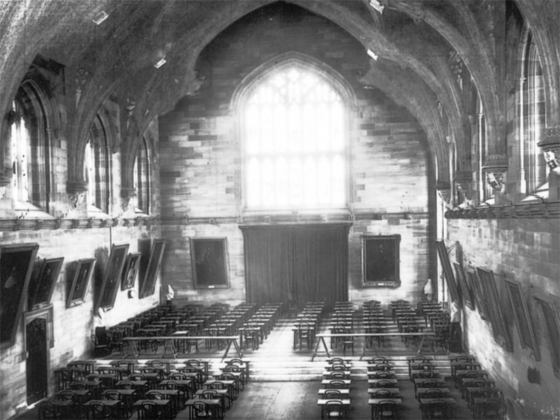 Set-up for exams in 1900