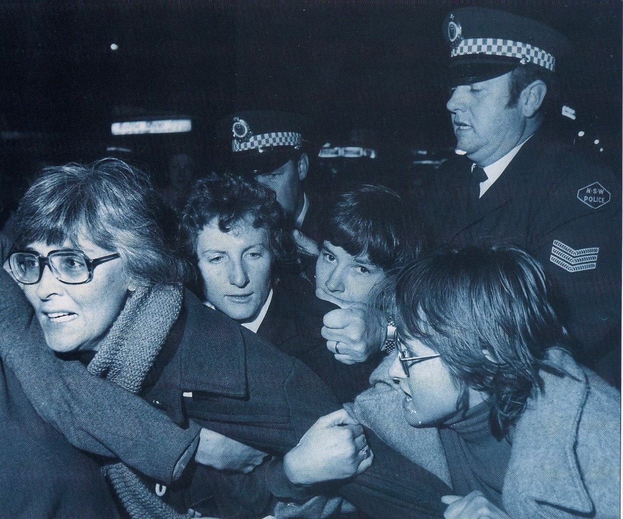 Gail Hewison at the first Mardi Gras in 1978