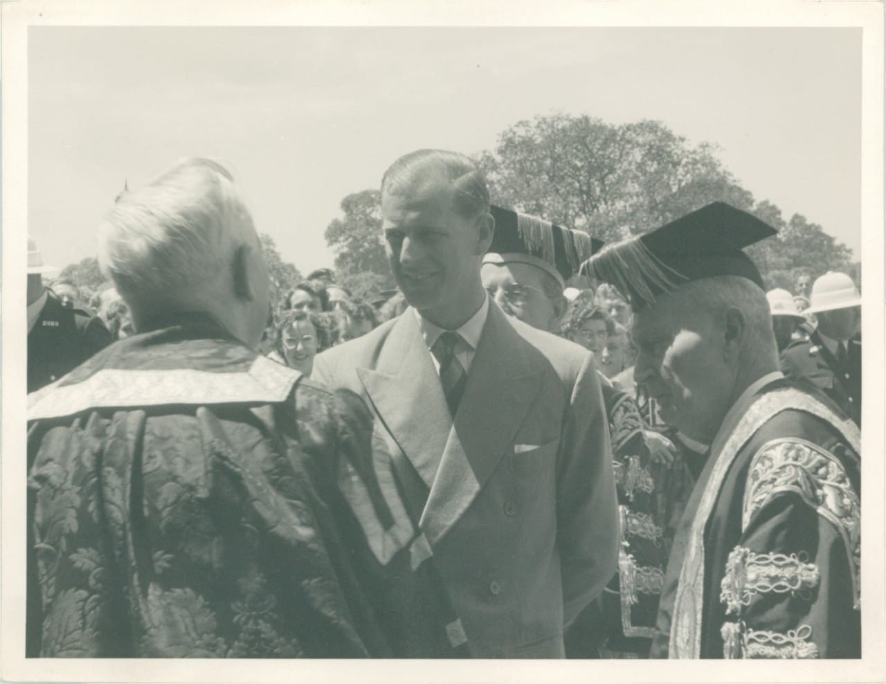 His Royal Highness The Price Philip greeting University of Sydney members.