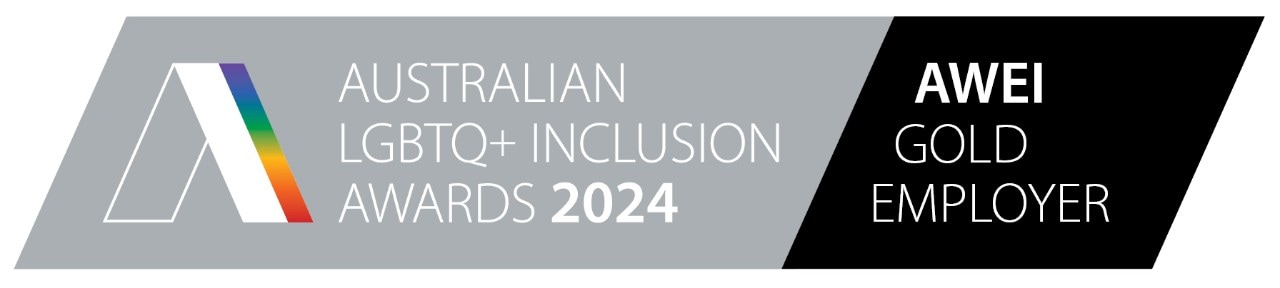 Gold employer logo for the Australian Workplace Equality Index