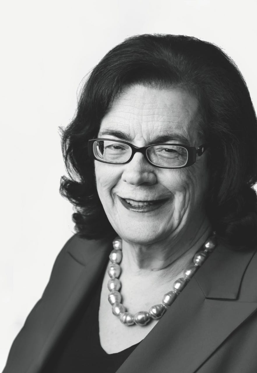 black and white image of Michelle Grattan