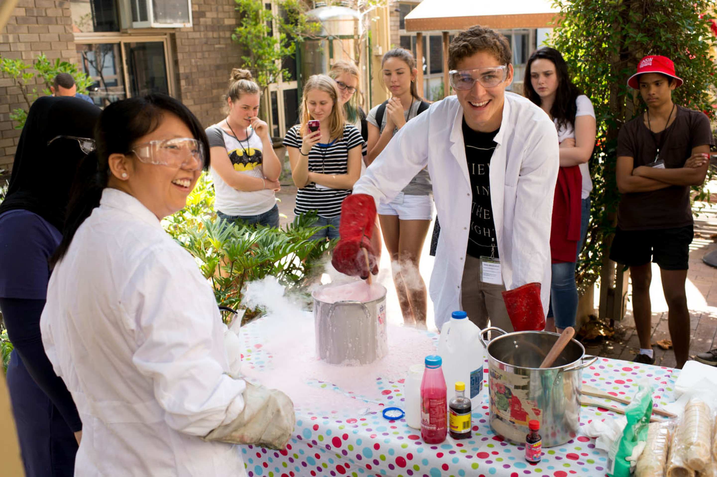 High school student Marcus Valastro at the Indigenous Student Engineering Spring Workshop at the University of Sydney