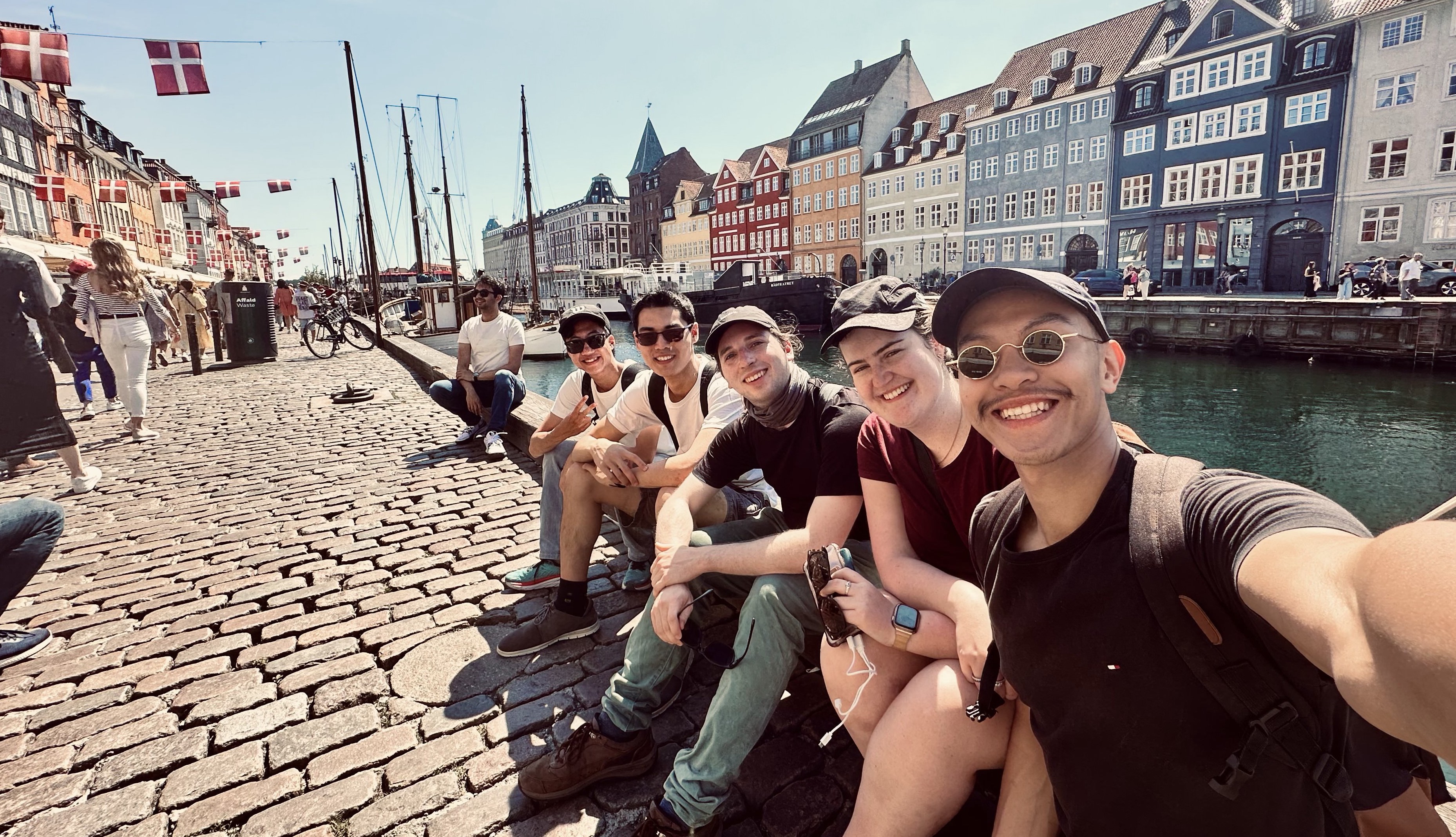 Along the Nyhavnn in Copenhagen, Denmark