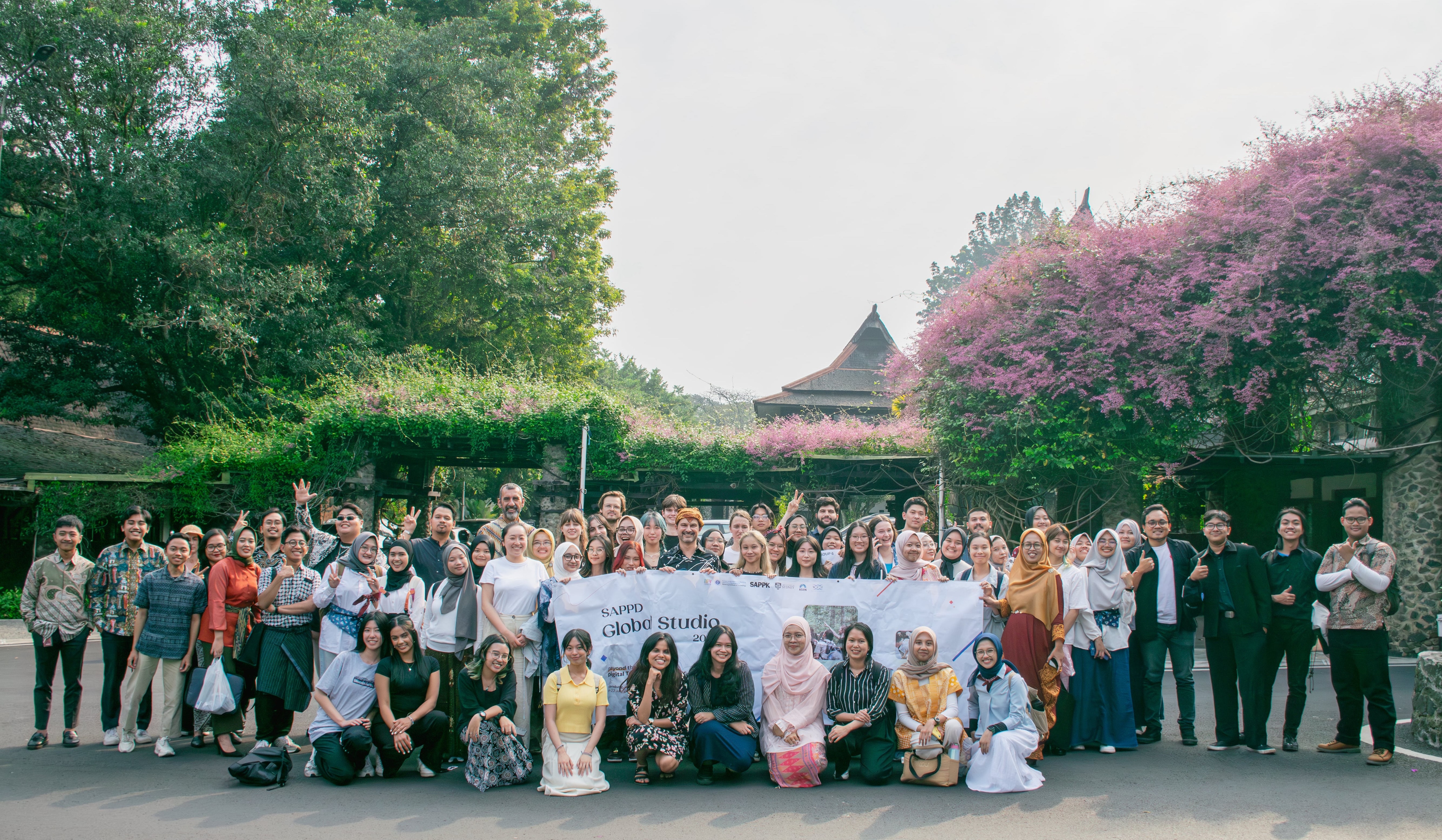 A group of students in Indonesia