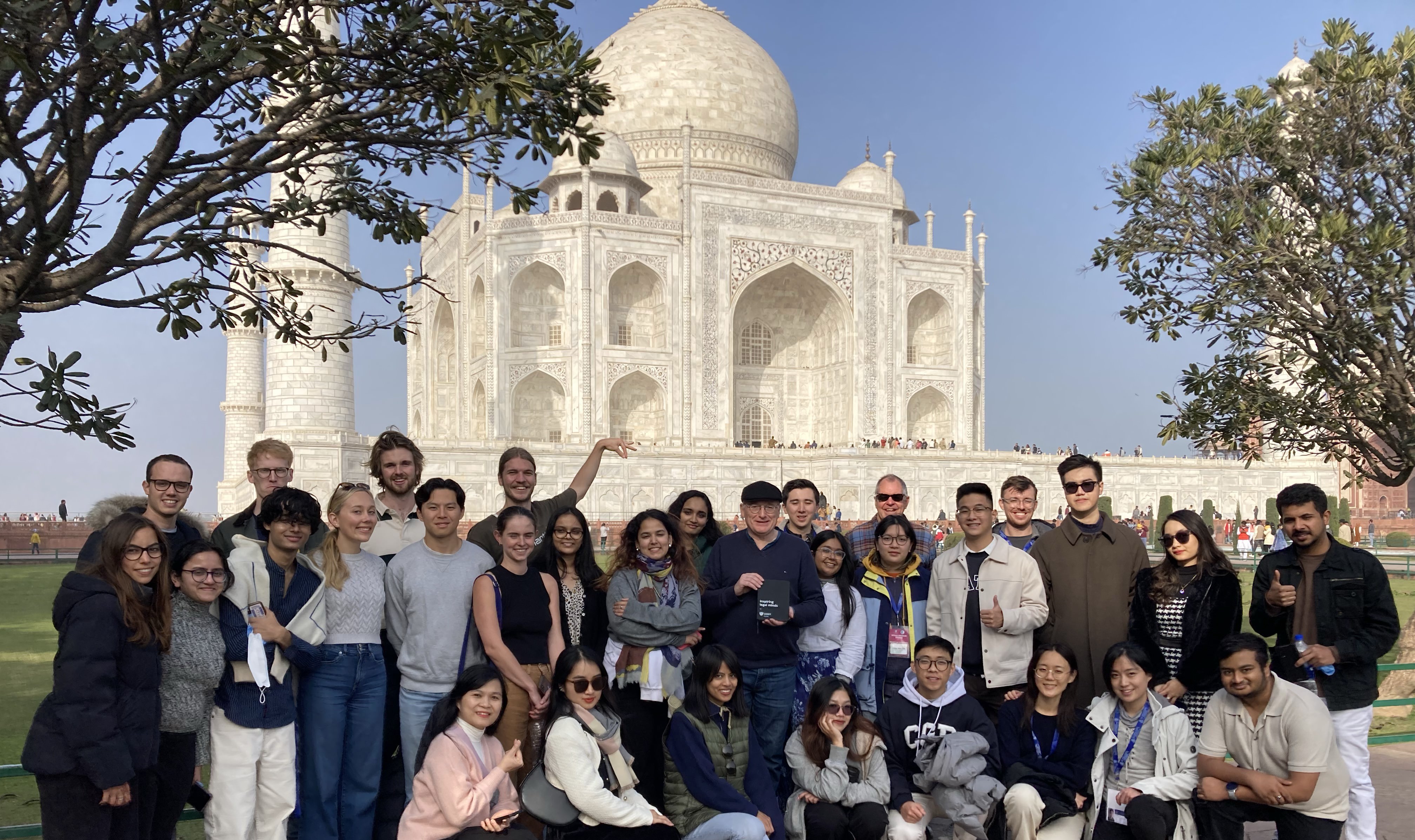 Students at the Taj Mahal in India