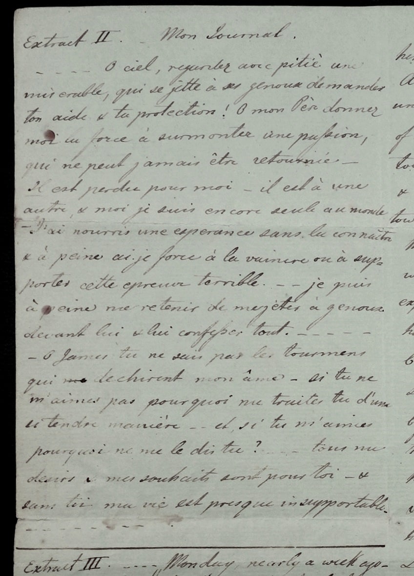 Extract copied from Mary Ann Maconochie's journal; James Reid, letter to Thomas Naylor, 30 January 1842, page 2; State Library of New South Wales