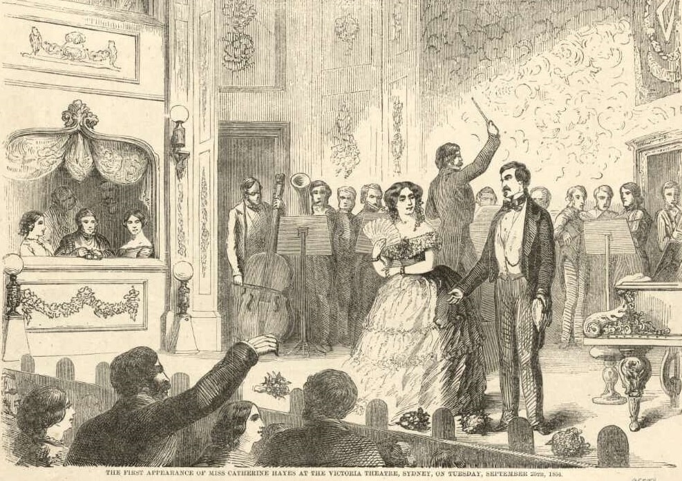 The first appearance of Miss Catherine Hayes at the Victoria Theatre, Sydney, on Tuesday September 26th, 1854