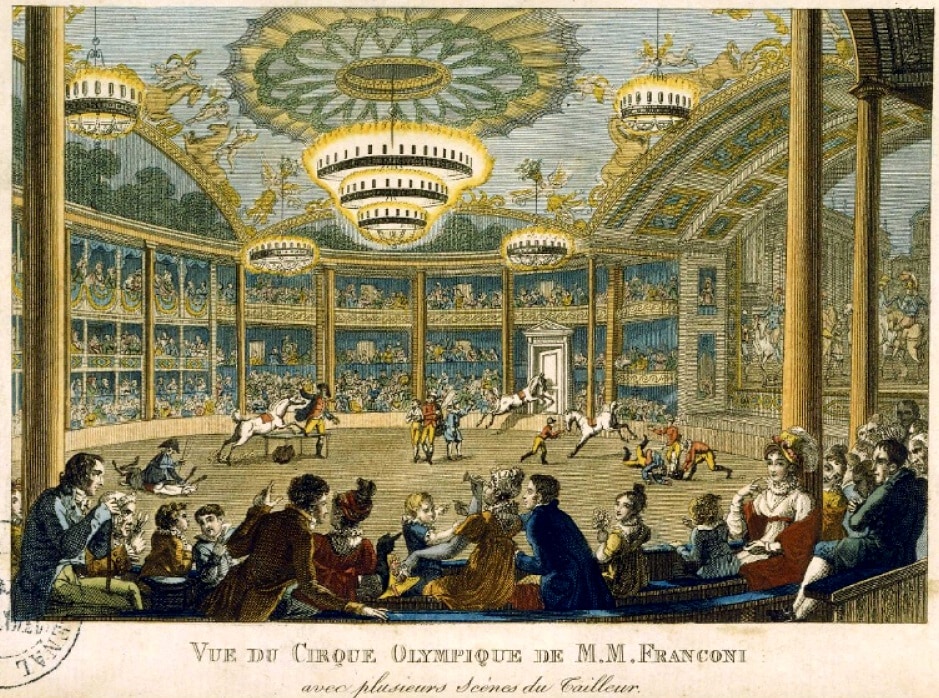 Vue du Circque Olympique de M.M. Franconi, from Les animaux savants (Paris, 1816)